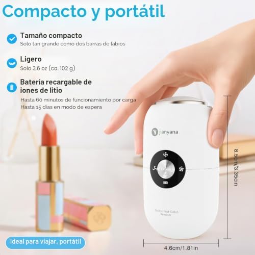 Pedicure Profissional para Pés com 2 Cabeças de Polimento de Metais, Ajuste de 3 Velocidades, Lima Elétrica dos Pés Dureza, Lima Elétrica para Pés Resistente à Água IPX6
