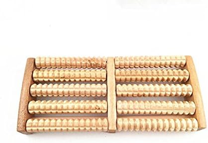 Foot Massager Roller -Wooden Dual Foot Massage Roller for Overall Relaxation & Relief of Plantar Fasciitis, Foot Pain, Stress Relief (Wooden)