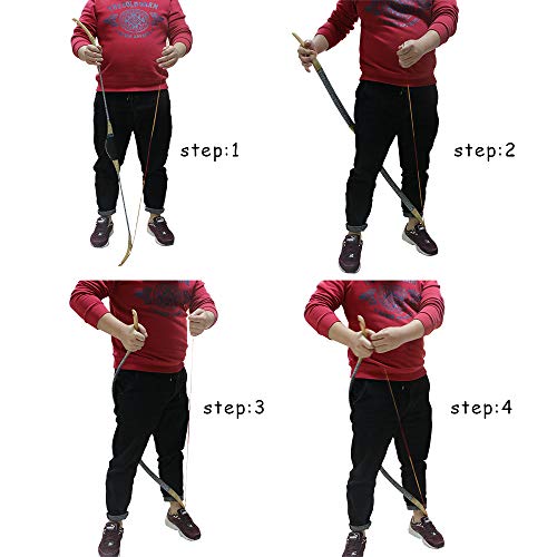 image for Huntingdoor Traditional Longbow Handmade Wooden Horsebow One-Piece Arc