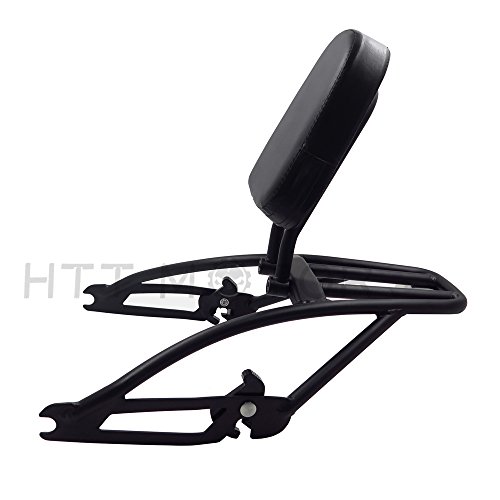 XKMT-Black Sissy Bar Backrest Two-Up Luggage Rack Compatible With Harley Street XG500 XG750 15-17 [B07B4S9M39] - Thumbnail 4