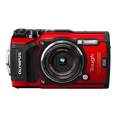 OM SYSTEM OLYMPUS TG-6 Red Underwater camera, Waterproof, Freeze proof, High Resolution Bright, 4K Video 44x Macro shooting