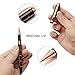 SHALORY Rose Gold Gel Ink Rollerball Pen-Geometric Stripe Style Copper Grip Metal Pens in Gift Box with 1 Extra Refill,Christmas gift for Women &Men (Black Ink, 0.7mm Fine Point)