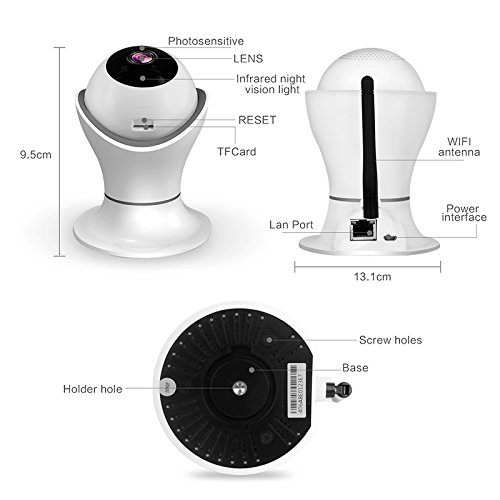 WiFi Security Camera 1080P, 3D Navigation View, Wireless Full HD 2MP 1920 x 1080, Cloud Storage Optional, Indoor Home Usage IP Cameras, Surveillance CCTV Cam Systems