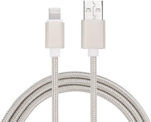 Allmaybe iPhone Cable, 3.3FT Nylon Braided Cord Lightning Cable Certified to USB Charging iPhone Charger for iPhone X/8/7/6/6S/ Plus,SE/5S/5,iPad,iPod Nano 7 (Silvery)