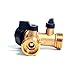 Ologymart Solid Brass, Heavy Duty 2 Way Y Connector Valve Splitter with Wide Grip converts 1 Spigot into 2