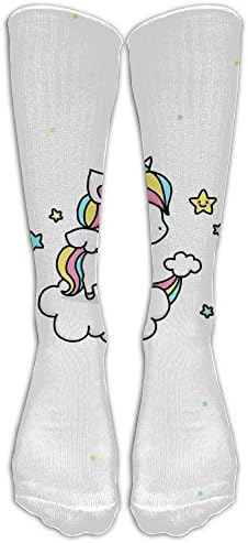 Womens Crazy Unicorn Horse Knee High Socks Athletic Compression Tube Socks