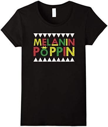 Melanin Poppin' Black Girl Afrocentric T-Shirt