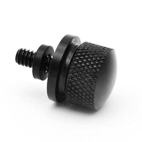 Radracing Motorcycle 1/4"-20 Thread Chrome Seat Bolt Screw fit for Harley Aluminium Billet Black (pack of 2)