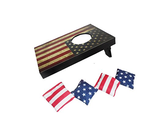 image for SPORT BEATS Sportbeats Mini Portable Cornhole Toss Game with 4 Bean Ba