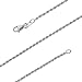 Sterling Silver 1.5mm Diamond-Cut Rope Chain Necklace Solid Italian Nickel-Free, 22 Inch