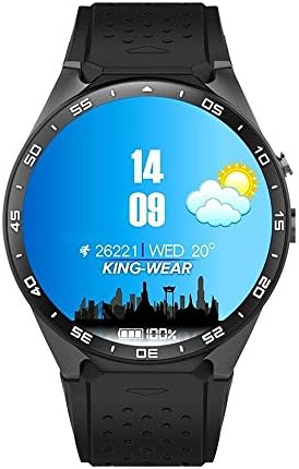 KW88 Smart Watch Support 3G network Android 5.1 Fitness Watch OGS Capacitive Screen Round Dial Smartwatch with Camera for iOS and Android Smartphones (Black)