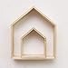 Sweet FanMuLin 2PCS Lovely Wooden House-Shaped Wall Storage Shelf Kid's Room Decoration (White)