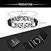 COOLMAN Men's Bracelet Stainless Steel with Braided Leather Wristband Black 8.8 Inch