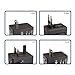 ZLC Travel Compact Universal Power Adapter with DUAL FUSE, DUAL USB Ports, PLUG LOCK and RUBBERIZED surface - Black