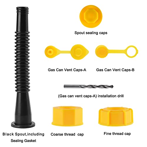 Gas Can Spout Replacement Gas Can Spout (3 Sets Black) for 1/2/5/10