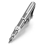 Men's Rhodium Plated Necktie Tie Clip Bar Black Silver Tone Pen Wedding