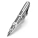 INBLUE Men's Rhodium Plated Necktie Tie Clip Bar Black Silver Tone Pen Wedding