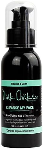 Black Chicken Remedies - All Natural/Vegan/Organic 'Cleanse My Face' Facial Cleansing Oil (3.38 fl oz/100 ml)