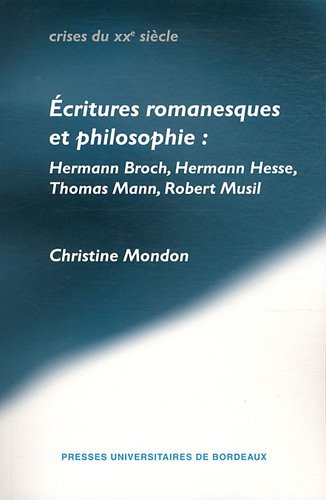 Écritures romanesques et philosophie