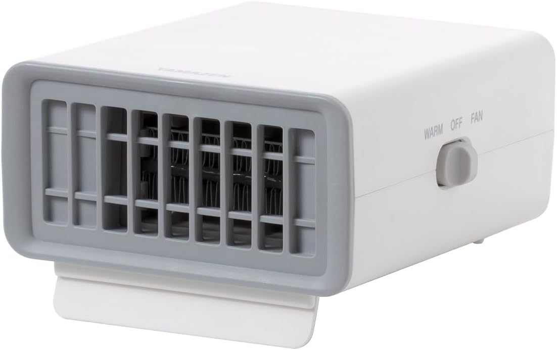 [山善] ヒーター セラミックヒーター セラミックファンヒーター コンパクト 速暖 ミニ 手元 ヒーター 2WAY (温風/送風) 小型 デスクヒーター スタンド付き ホワイト DMF-D021(W)商品画像