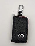 DEFTEN The New Lexus Premium Leather Car Key Chain Coin Holder Zipper Case Remote Wallet Bag for ES NX RX LX LS CT is GS UX LC RC is Suitable for All Lexus Models (Black)