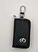 DEFTEN The New Lexus Premium Leather Car Key Chain Coin Holder Zipper Case Remote Wallet Bag for ES NX RX LX LS CT is GS UX LC RC is Suitable for All Lexus Models (Black)