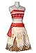 Angelaicos Womens Natives Polynesian Princess Costume Red Dress Necklace Suits (M)