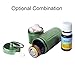 MEECN Two Layer Large Pill Organizer, Aluminum Container, Waterproof, can Store Pills Anything Sizes, Vitamins, Cod Liver Oil, Supplements and Medication, Rv Products, Size:1.6 x 1.6 x 4.4 in (Green)