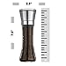 ZaraLuxe Salt And Pepper Grinder Set | Stainless Steel Salt And Pepper Shakers w/Tall Glass Body & Adjustable Coarseness Ceramic Rotor | Easy To Refill & Clean | Premium Salt Pepper Mill (Set Of 2)