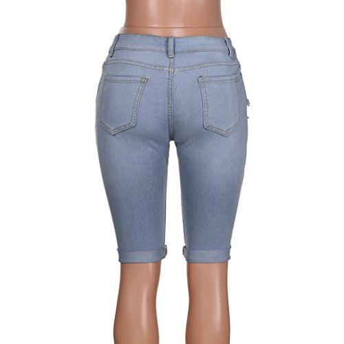 Rambling New Womens Summer Casual Denim Ripped Destroyed Bermuda Shorts Jeans Pants(S-3XL)