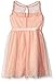 Emerald Sundae Girls' Lace/Mesh Overlay Illusion Dress with Ribbon Belt Dress