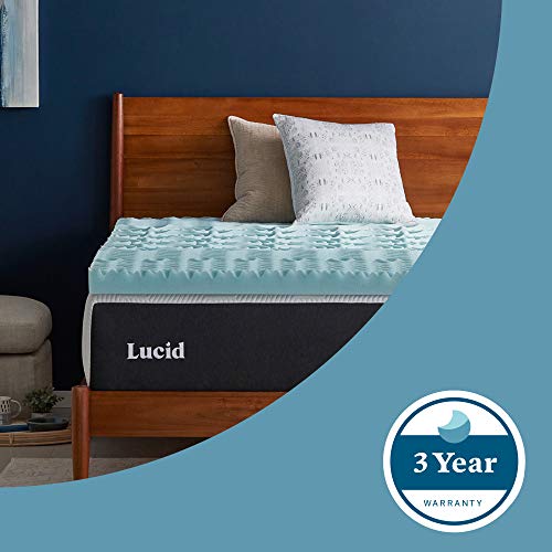 Lucid 3 Inch Mattress Topper California King Memory Foam Mattress Topper California King 5