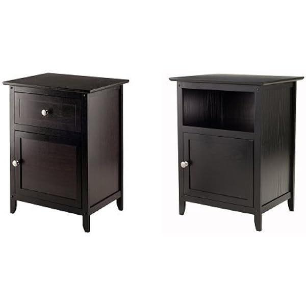 Winsome Wood Beechwood End Accent Table Espresso Winsome Wood End Table Night Stand With Door And Shelf Black Bundle Amazon Ca Home Kitchen