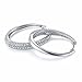 Caperci White Gold Plated Cubic Zirconia Pave Large Oval Hoop Earrings for Women