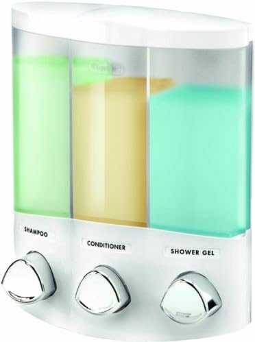 Euro Series AVIVA TRIO Bath Soap Shampoo &amp; Conditioner Shower Bathroom Dispenser