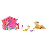 NEW! Puppy In My Pocket - PUPPY FAMILY BEDTIME PLAYSET - 10 Pieces
