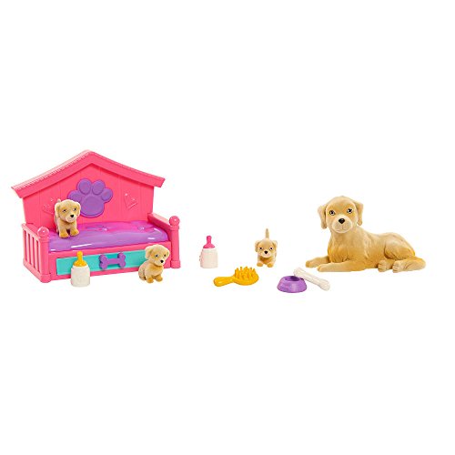 NEW! Puppy In My Pocket - PUPPY FAMILY BEDTIME PLAYSET - 10 Pieces
