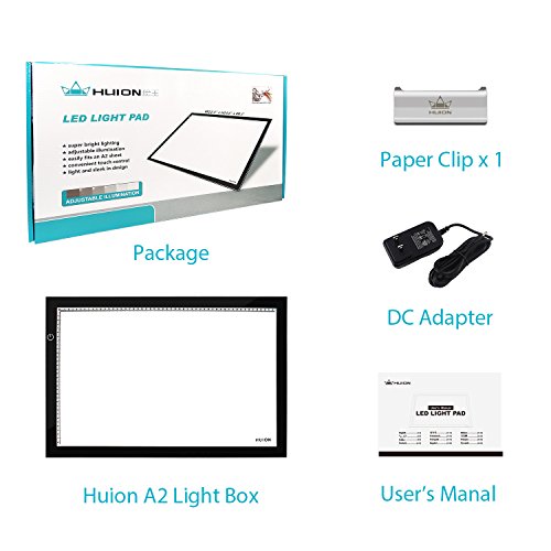 Huion A2 Large Tracing Light Box, AC Powered Light Pad, Adjustable Brightness, Light Pad for Animation, Sketching, Designing, Drawing, 5D Diamond Painting (20.47" X 12.6")