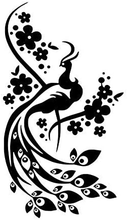 Wall Sticker Mural Vinyl Decal Wall Decal Art Vinyl Removable Peacock Wall Stickers Flowers 43X77Cm