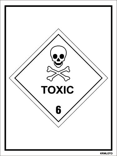 Self Adhesive Labels - Toxic (Set of 50 pcs)