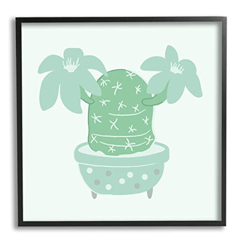 Stupell Industries Green Cactus Flower Blooming Plant Giclee Framed Wall Art, D…