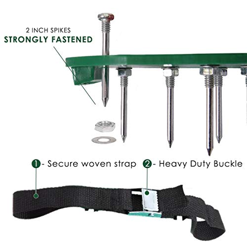 Oceanpax Lawn Aerator Spike Shoes 26 Spikes and 4 Adjustable Straps Ready for aerating Your Yard, Root & Grass