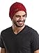 Brook + Bay Cable Knit Beanie Winter Hat for Women - Warm, Chunky, Soft Stretch, Thick & Cute Knitted Caps for Cold Weather Maroon