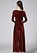 Women's Long Sleeve Big Hem Flouced Velvet Stretchy Party Dress