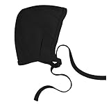 Bahar Bebe Ultra Soft Turkish 100% Cotton Knit Baby Bonnet Hat. (Baby Pilot Cap) (18-24 months, Black)