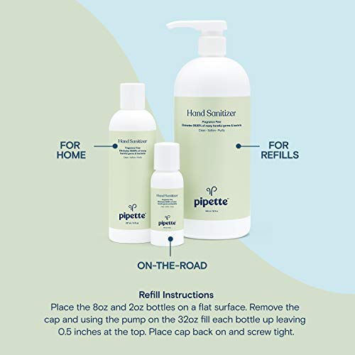 Pipette Hand Sanitizer Gel, 65 Alcohol, Moisturizing, NonSticky, No