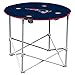 NFL Logo Brands New England Patriots Collapsible Round Table with 4 Cup Holders and Carry Bag, Team Color