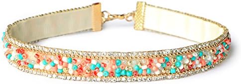 Vintage Gemstone Rhinestone Chokers Red Blue Black Crystal Stone Choker Necklaces Collar for Women Girls
