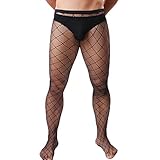 Men's Tight High Stockings Lace SeeThough Fishnet Stockings Silk Stockings Pantyhose by Lowprofile