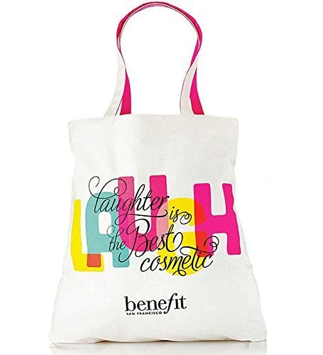 Benefit Cosmetics Laughter Is The Best Cosmetic Large Canvas Tote